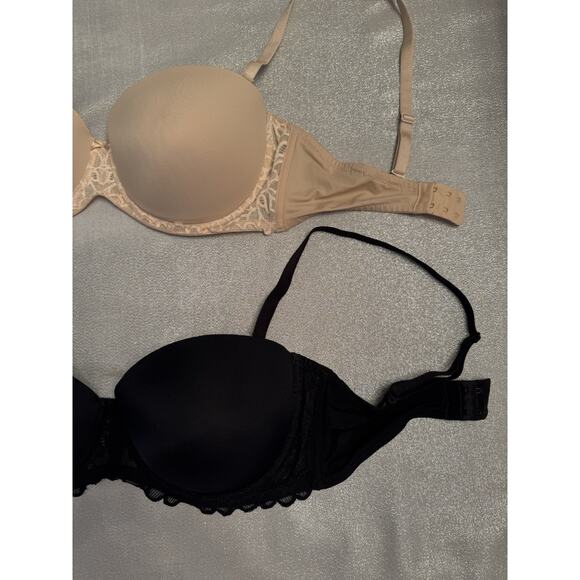 So Intimates 36D Lot of 2 Black Nude Bras Removable Straps - Picture 3 of 7